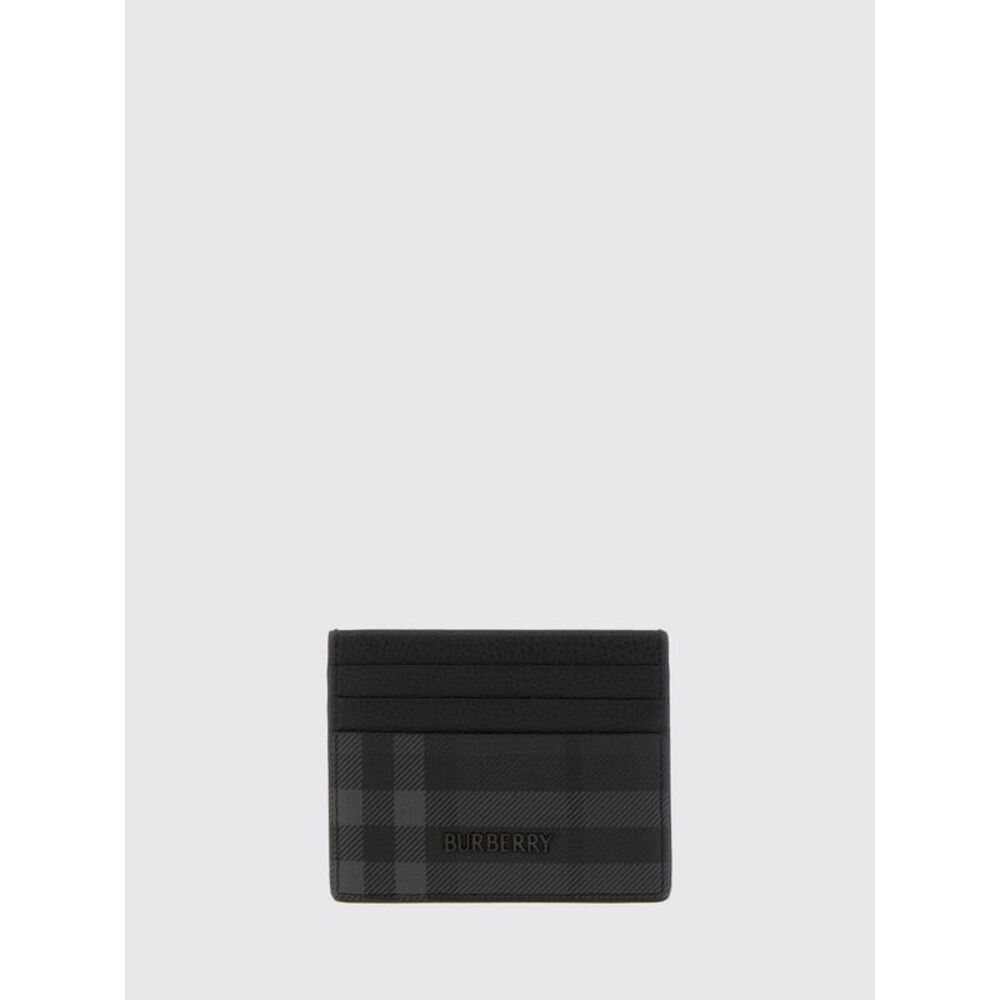 Burberry Men City Vintage Check Coated Cotton Burberry Card Holder